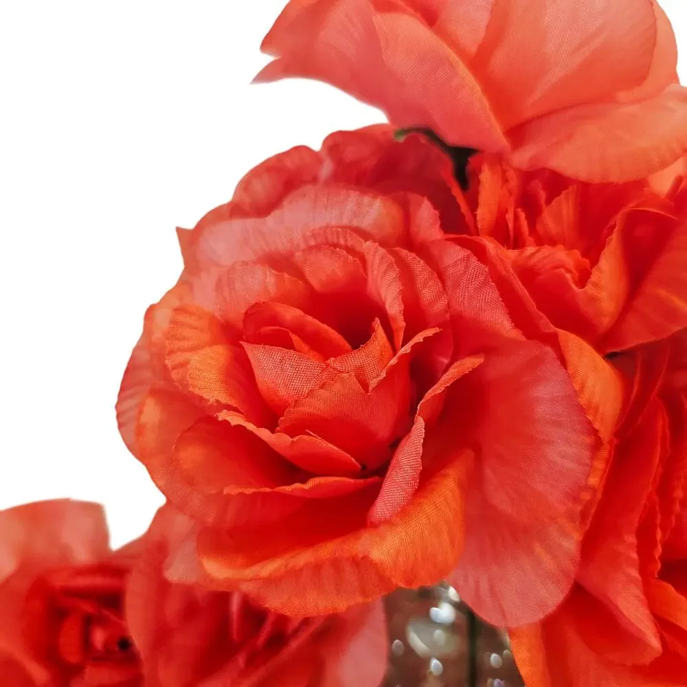 Artificial Coral Silk Roses 3